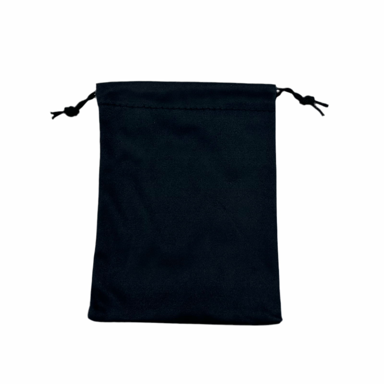 Black Microfiber drawstring pouch 