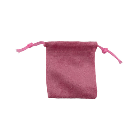Pink Suede drawstring pouch 