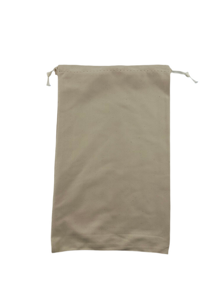Beige Microfiber drawstring bag