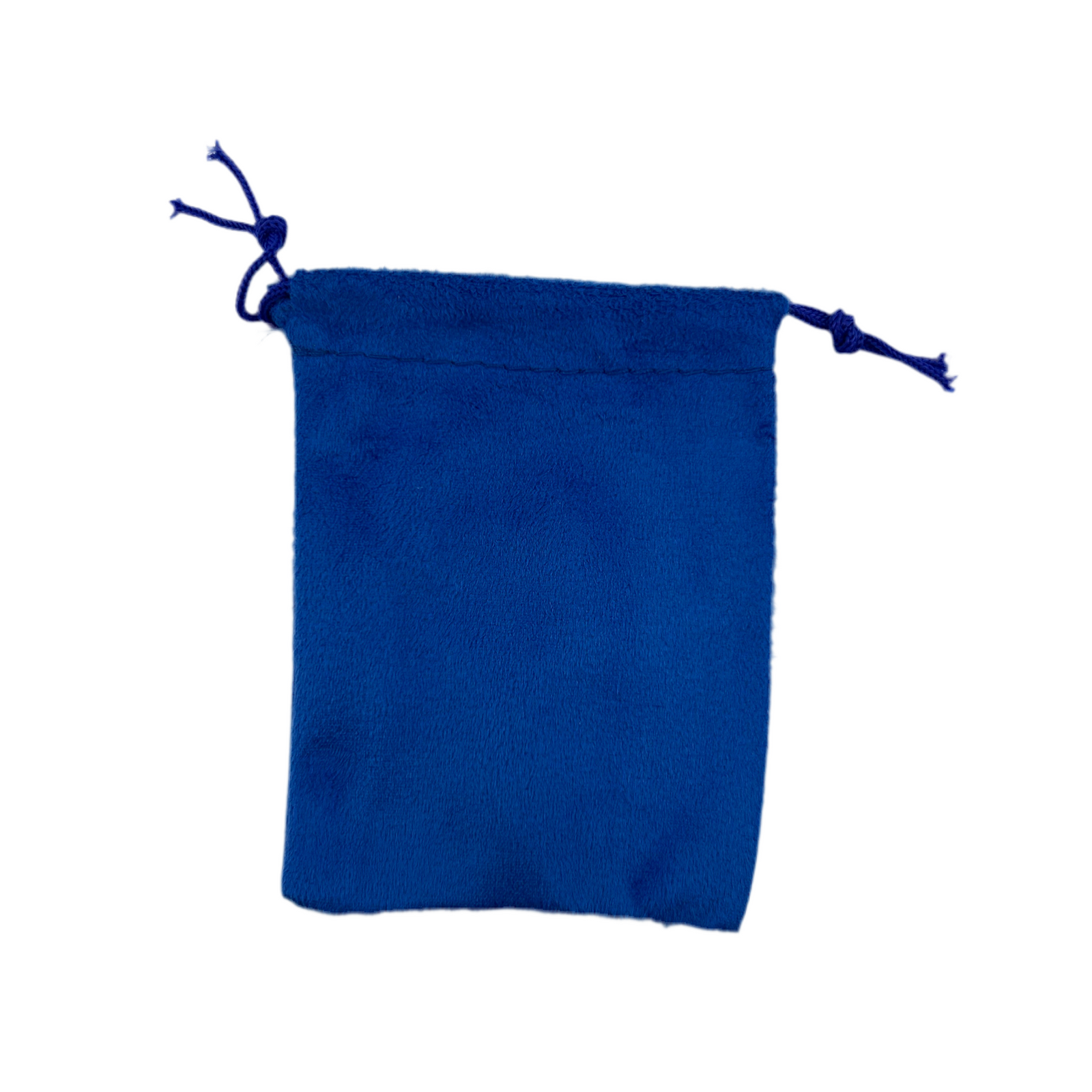 Royal Blue Suede drawstring pouch 