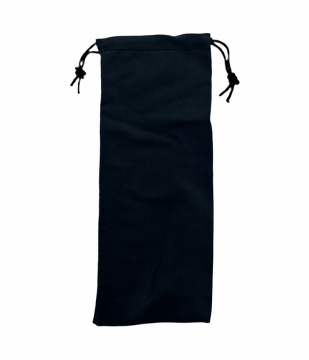 3-1/4x7-1/2 Black Microfiber double drawstring pouch for eyeglasses, sunglasses and more