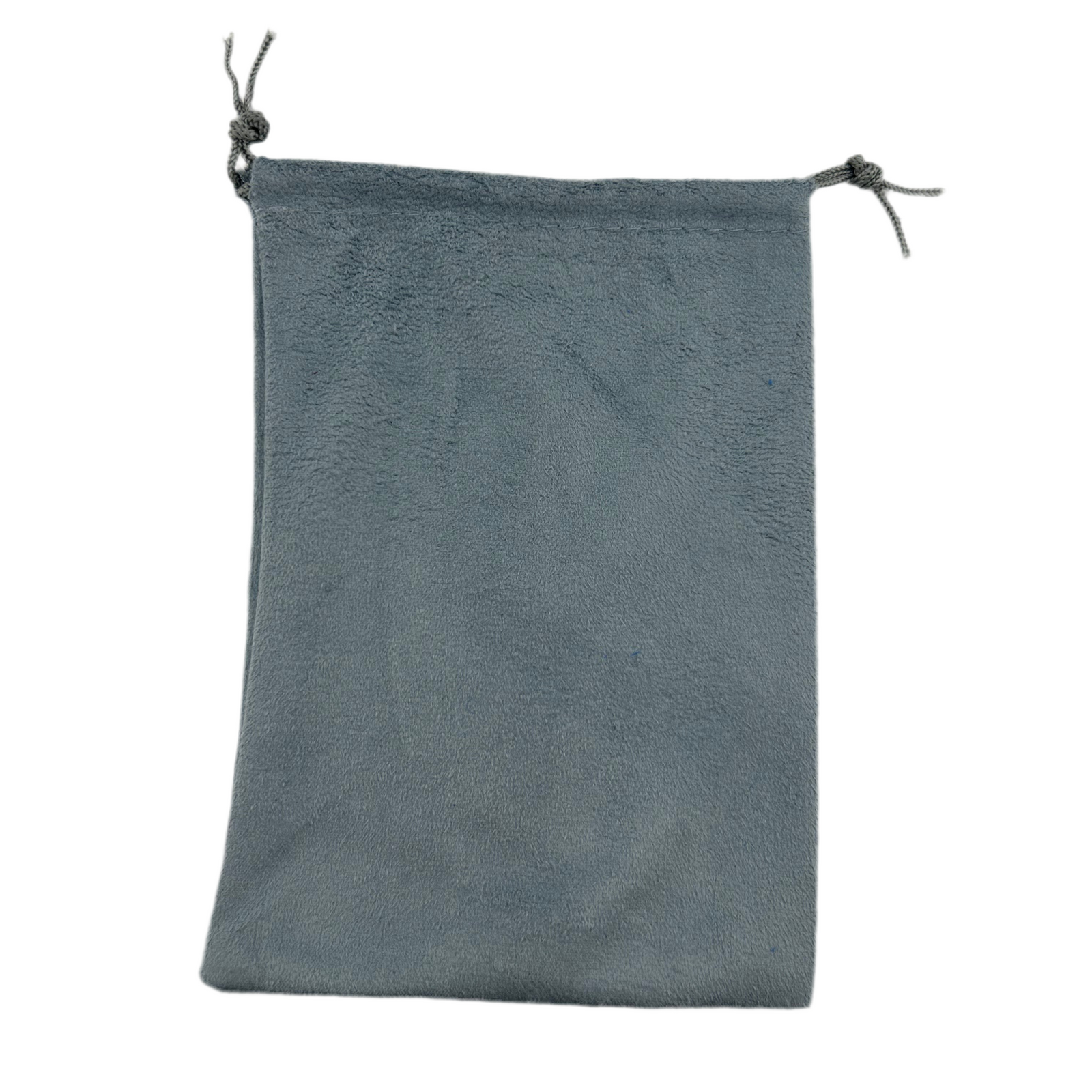 Blue Mist Suede drawstring pouch