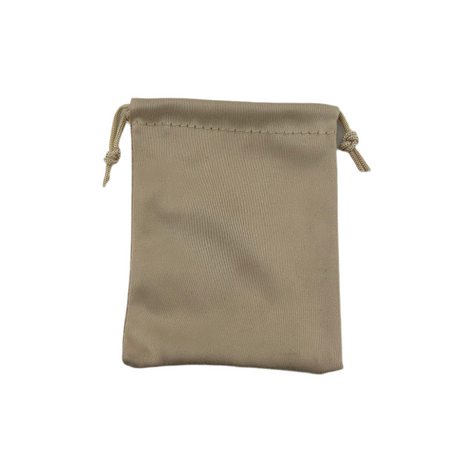 3x4 Beige Microfiber double drawstring pouch