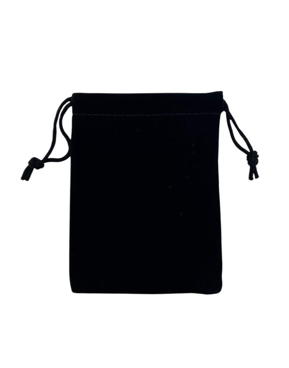 3x4 Black velour double drawstring pouch