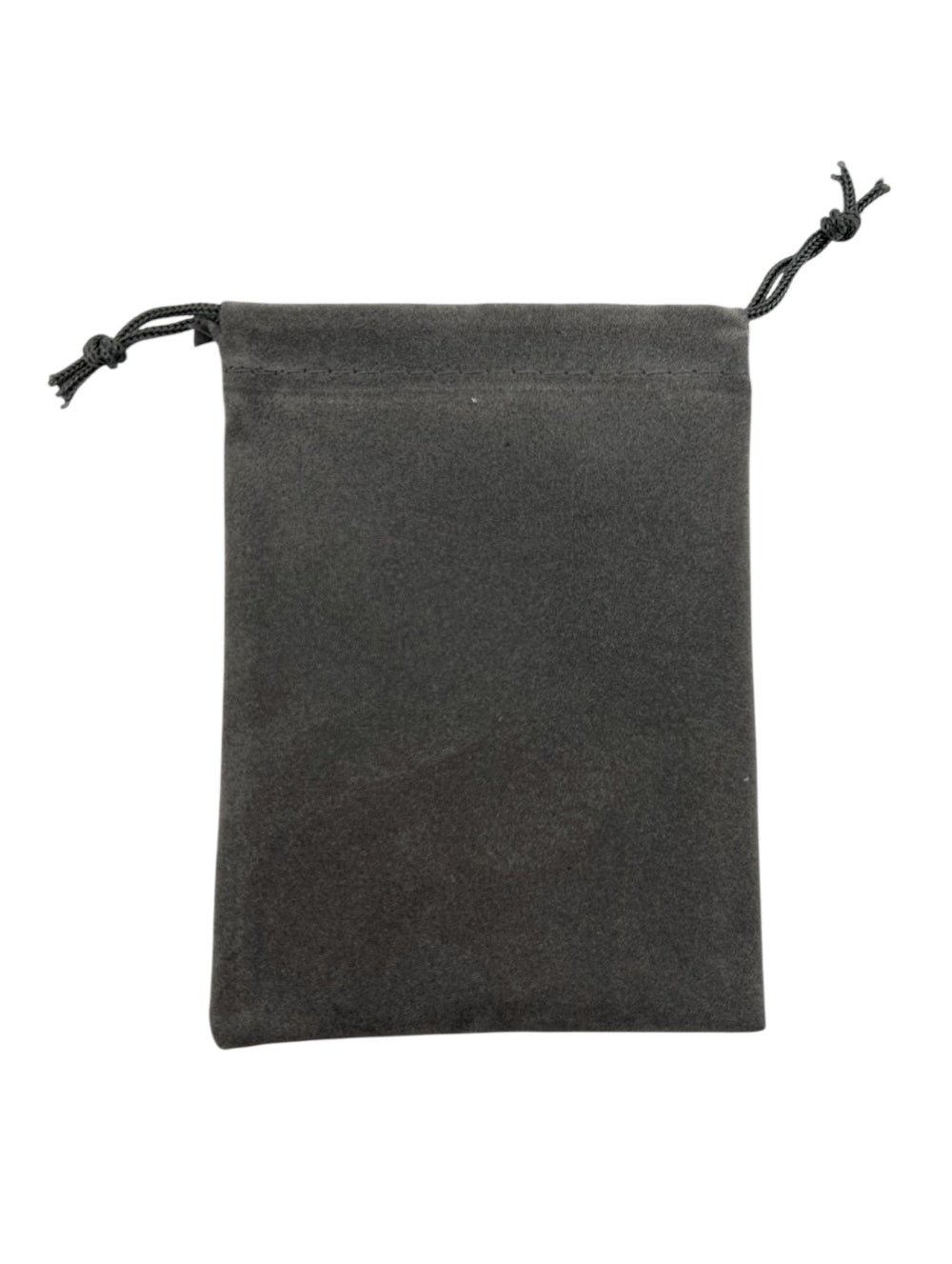 3x4 Grey velour double drawstring pouch