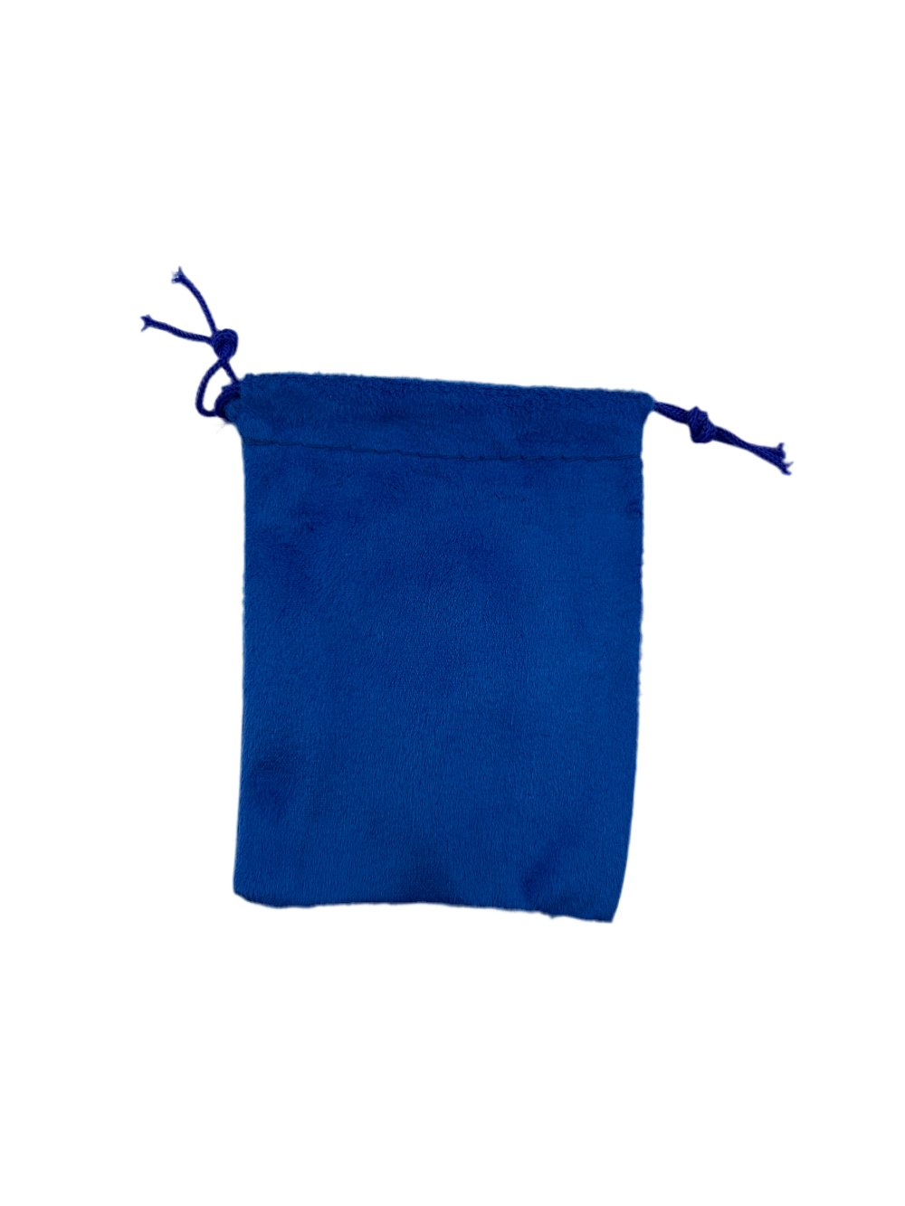 3x4 Royal Blue suede double drawstring pouch
