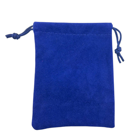 3x4 Royal Blue velour double drawstring pouch