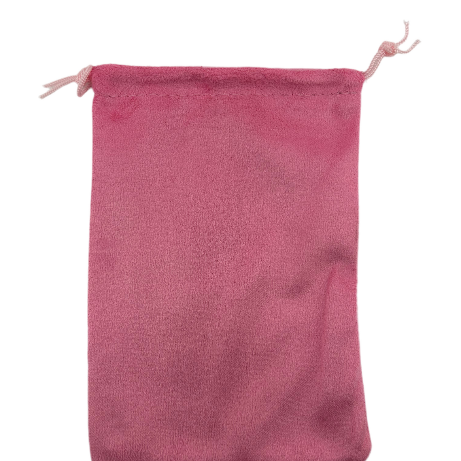 Pink Suede drawstring bag