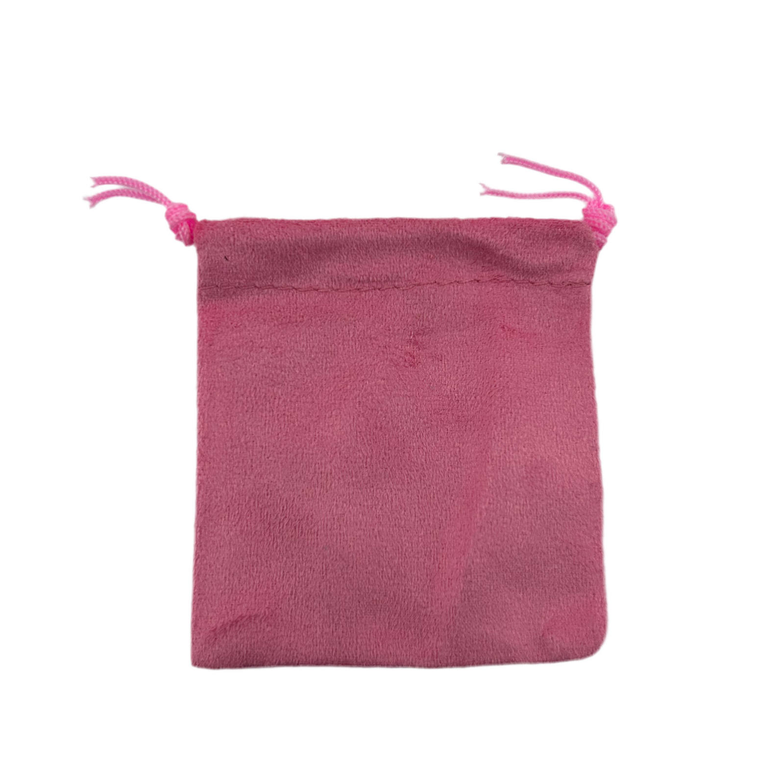 Pink Suede drawstring pouch 