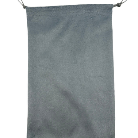 Blue Mist Suede drawstring bag 