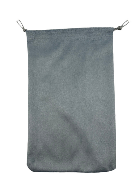 Blue Mist Suede drawstring bag 