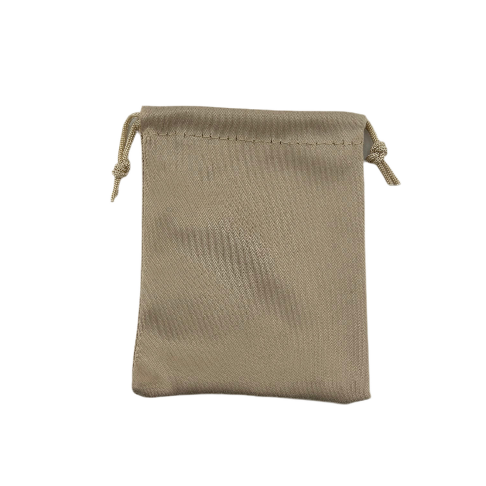 Beige Microfiber drawstring pouch 