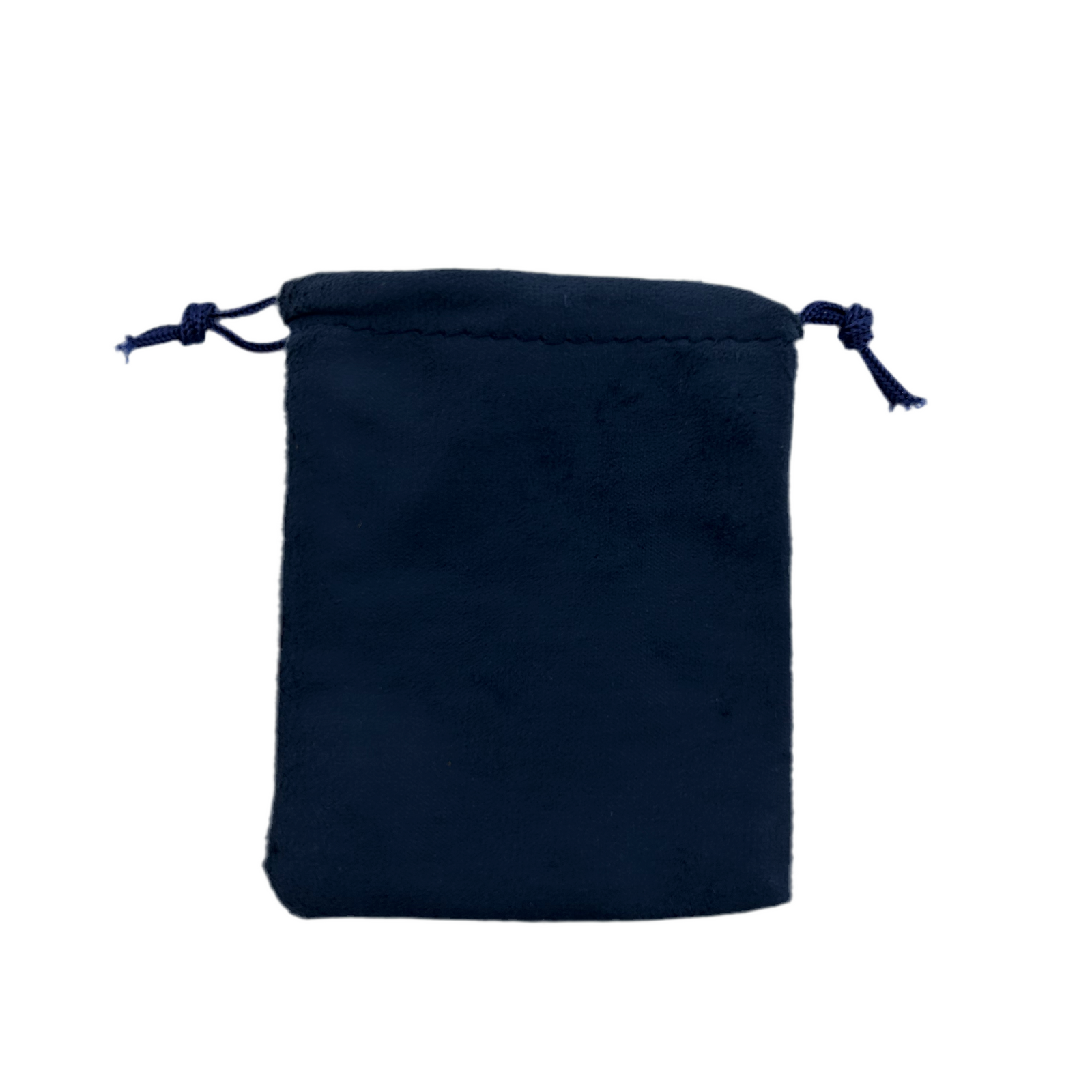 Navy blue Suede drawstring pouch 