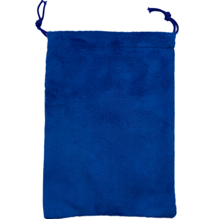 Royal Blue Suede drawstring pouch 