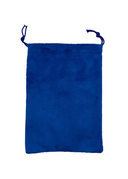 Royal Blue Suede drawstring pouch 