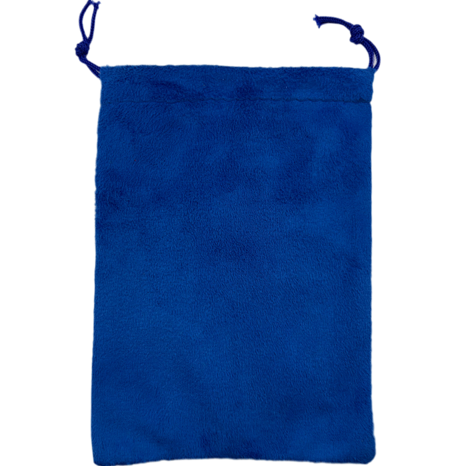 Royal Blue Suede drawstring pouch 