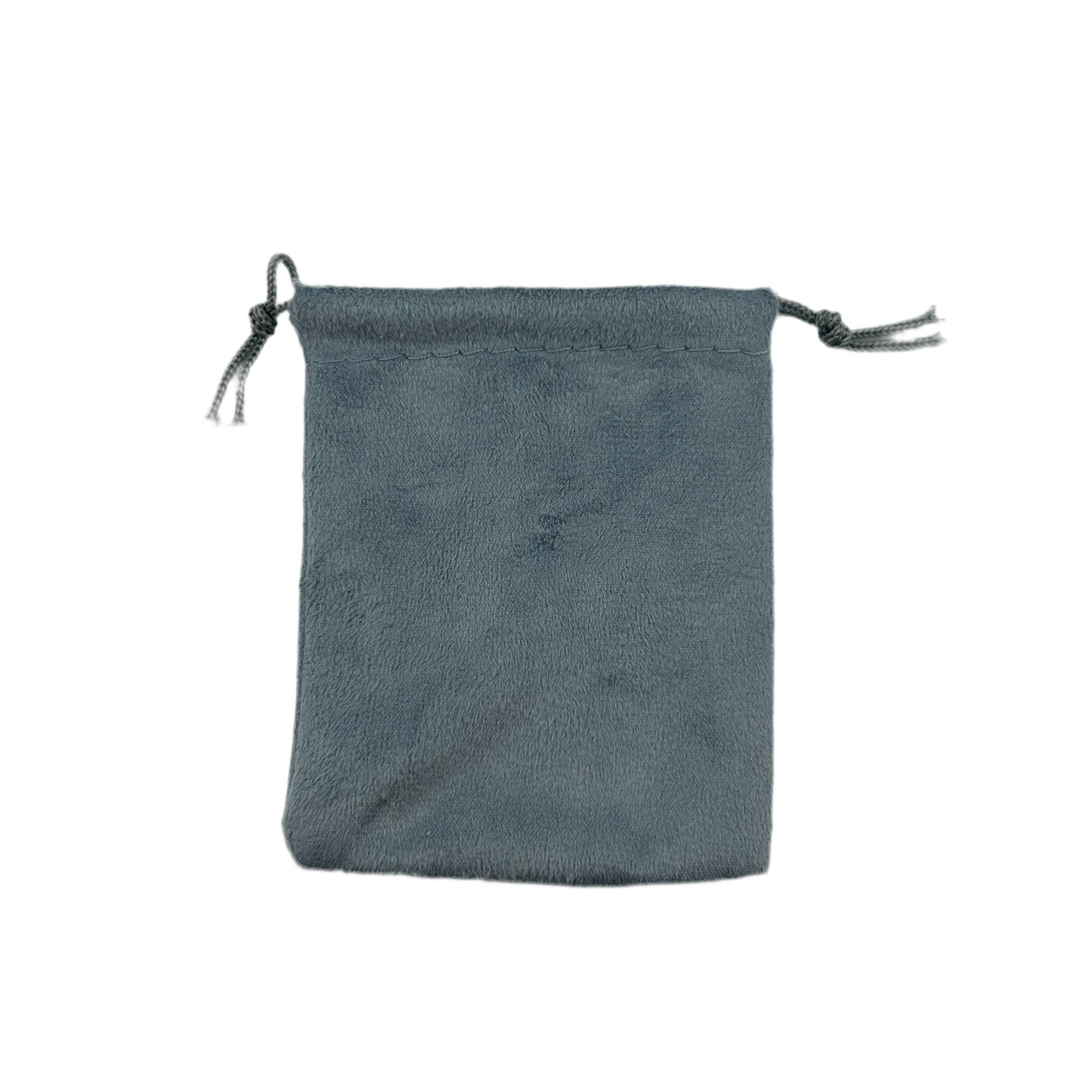 Blue Mist Suede drawstring pouch