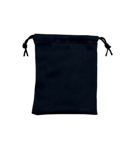 Black Microfiber drawstring pouch 
