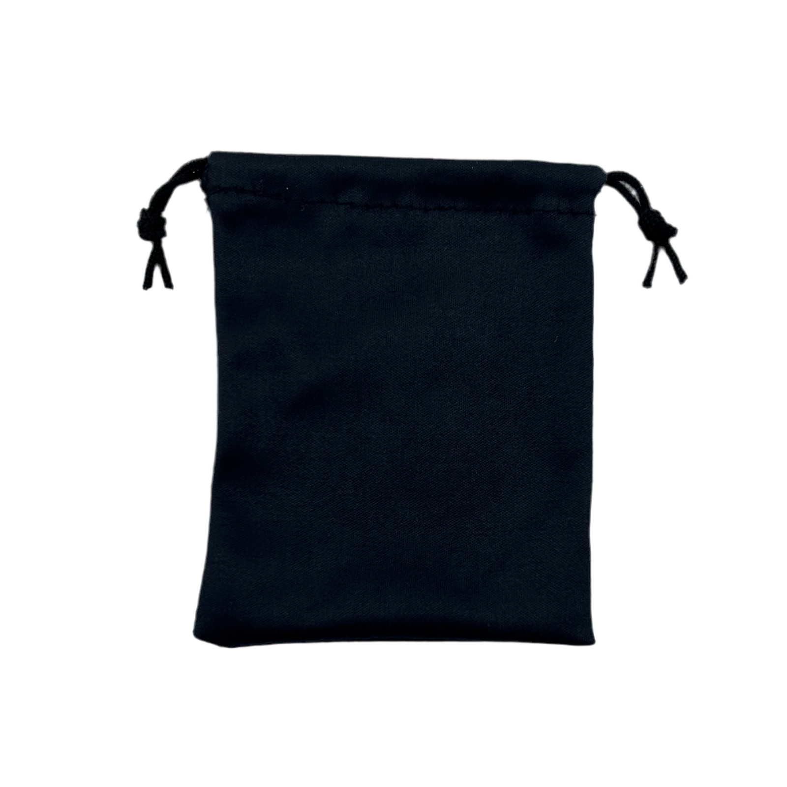 Black Microfiber drawstring pouch 