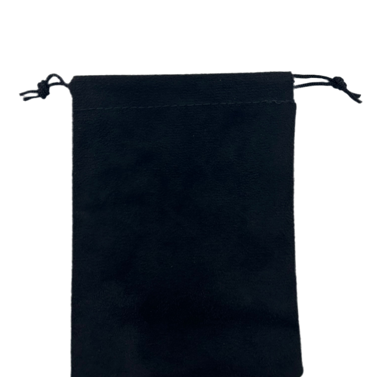 Black Suede drawstring pouch 
