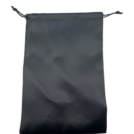 Black satin drawstring pouch 
