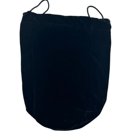 Black drawstring bag with a gusset 