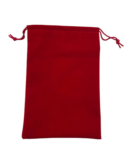 Red drawstring pouch 