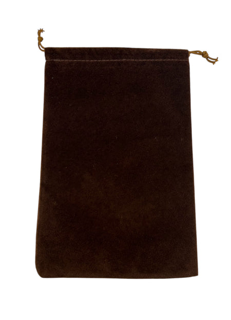 Brown drawstring pouch 