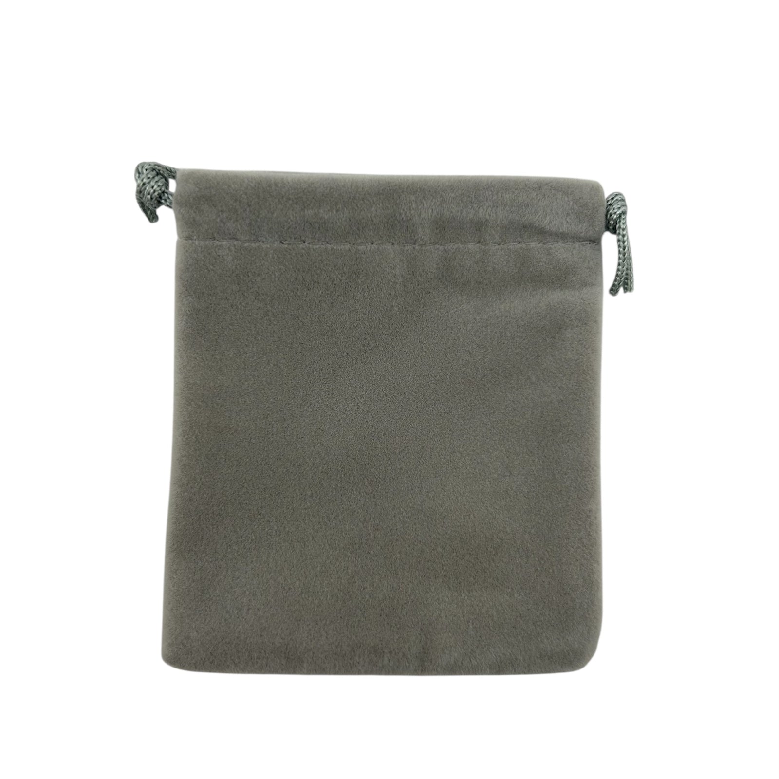 Grey Velvet drawstring pouch 