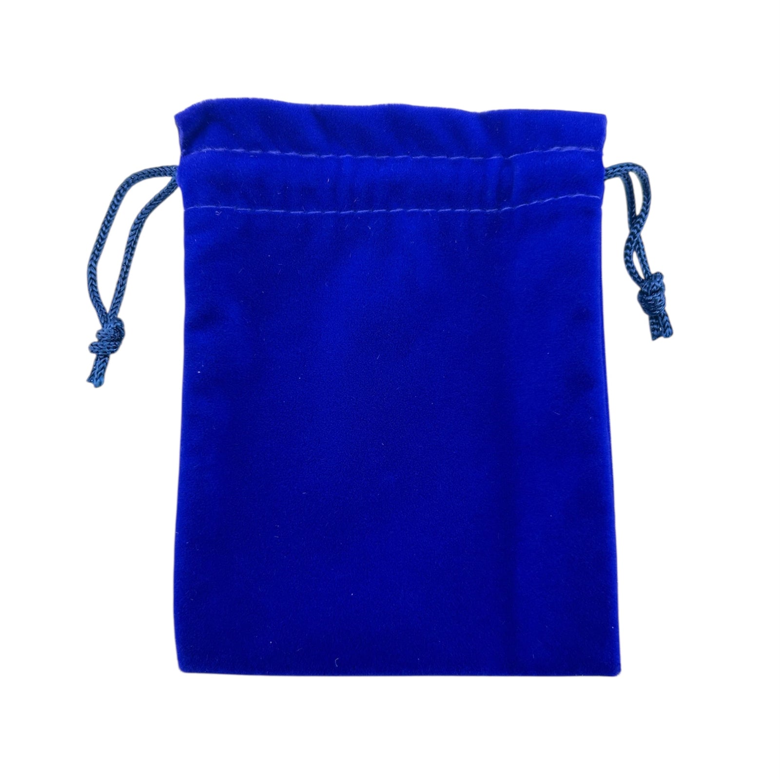 Blue Velvet drawstring pouch 