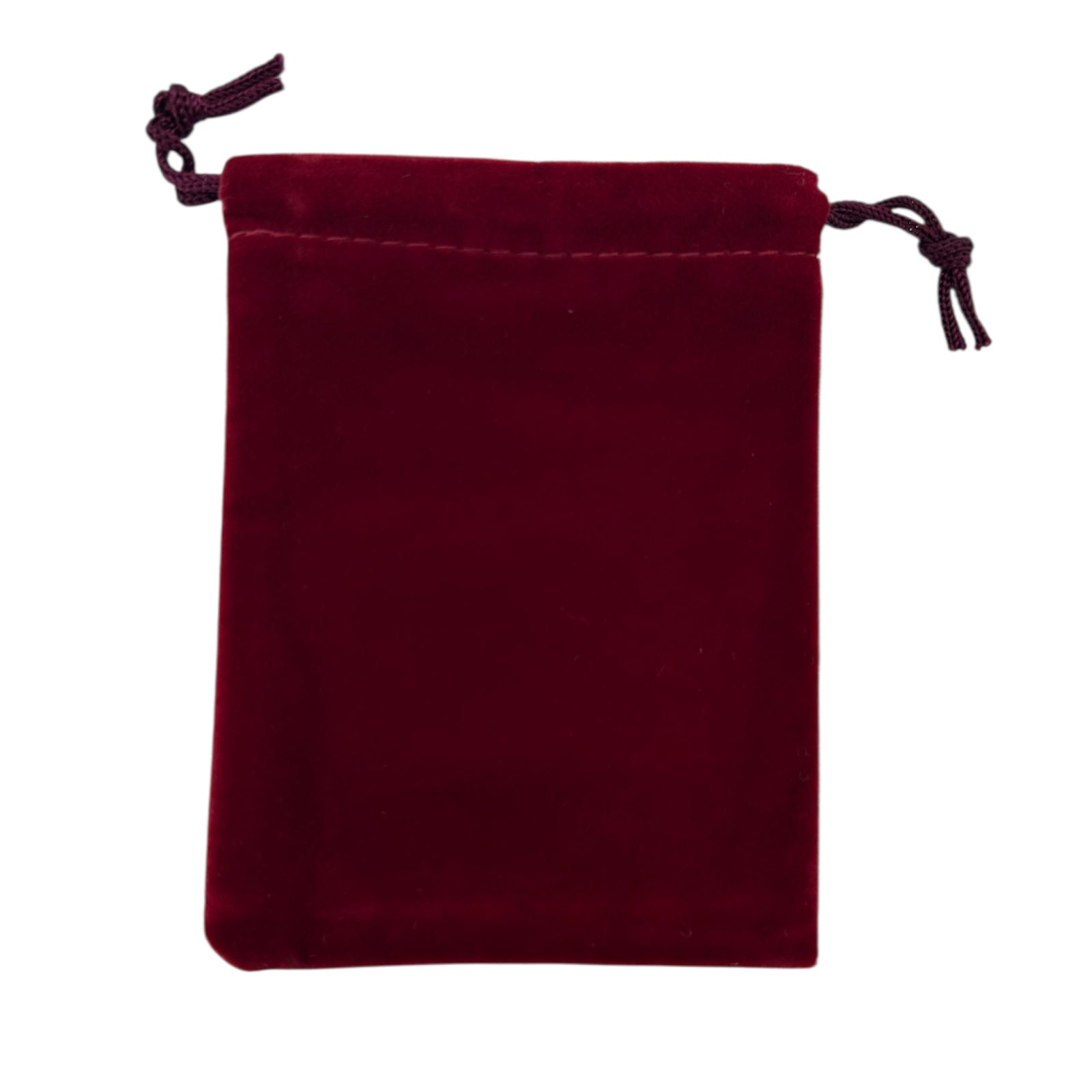 Burgundy velvet drawstring pouch