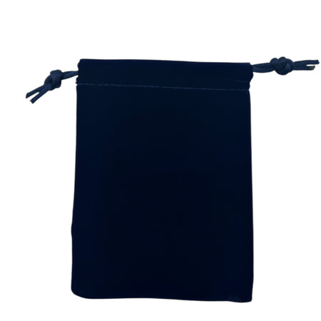 Navy blue Velvet drawstring pouch 