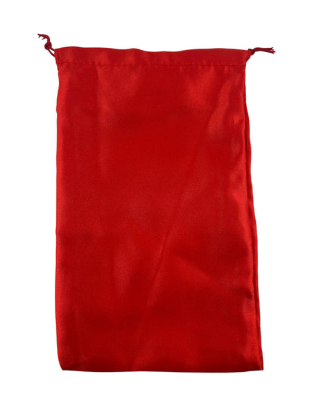 Red satin drawstring pouch 