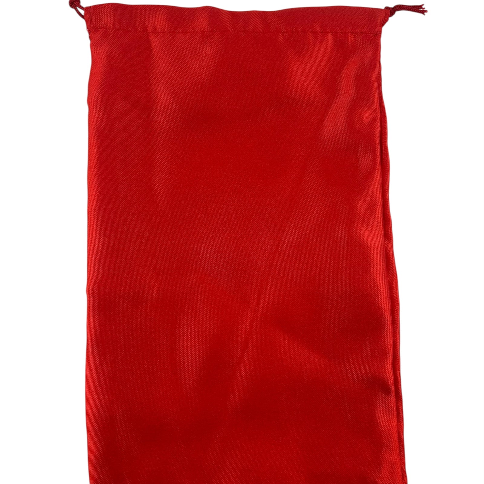 Red satin drawstring pouch 