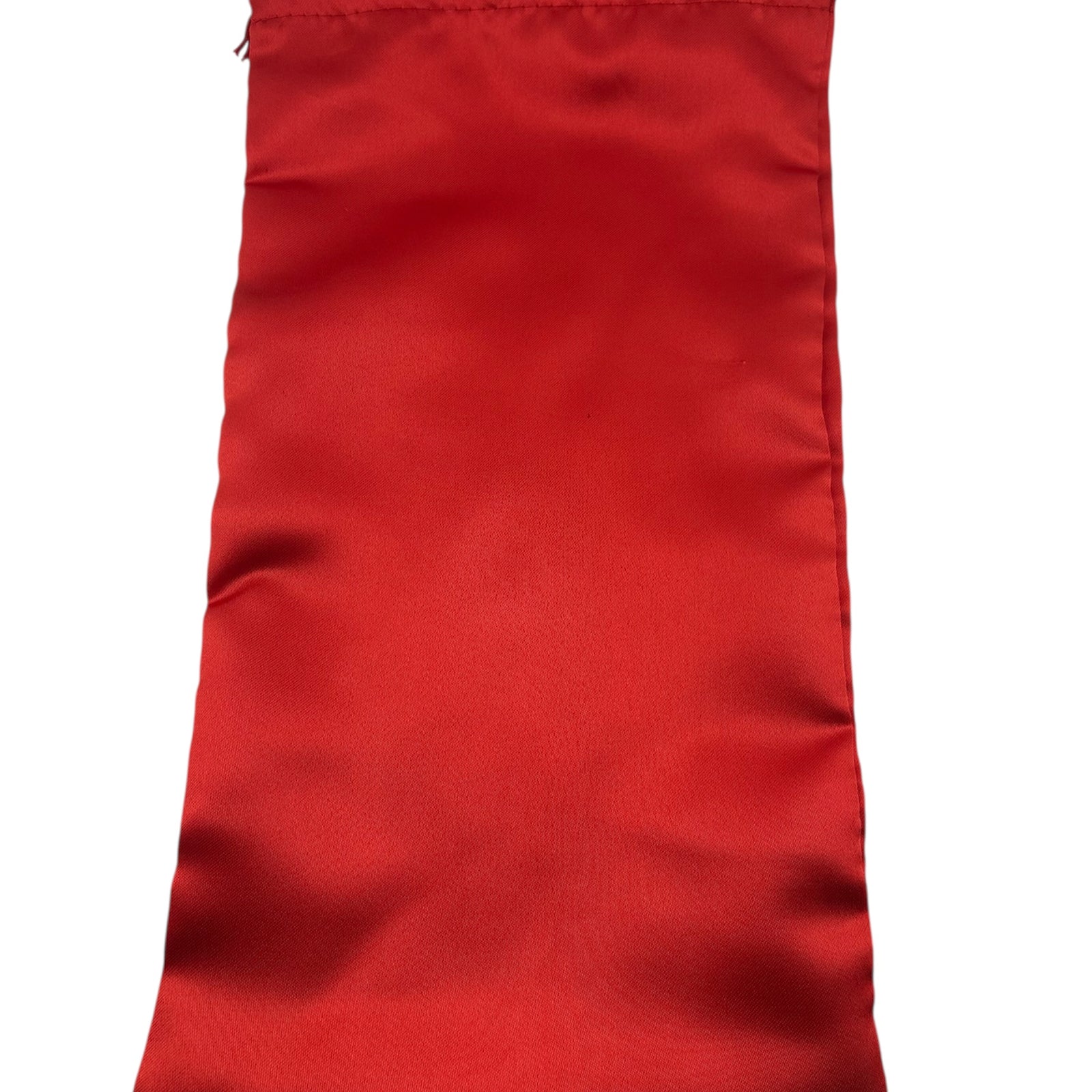 Red satin drawstring bag 