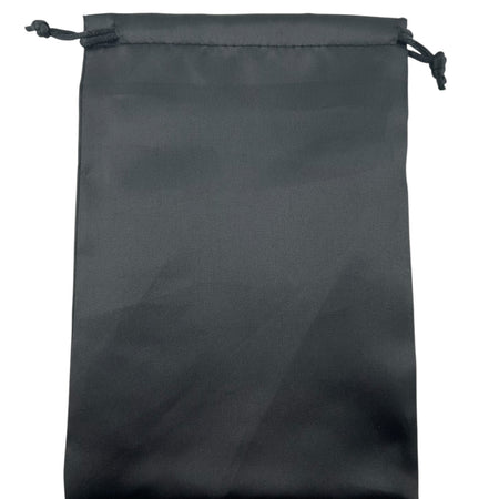 Black satin drawstring pouch 