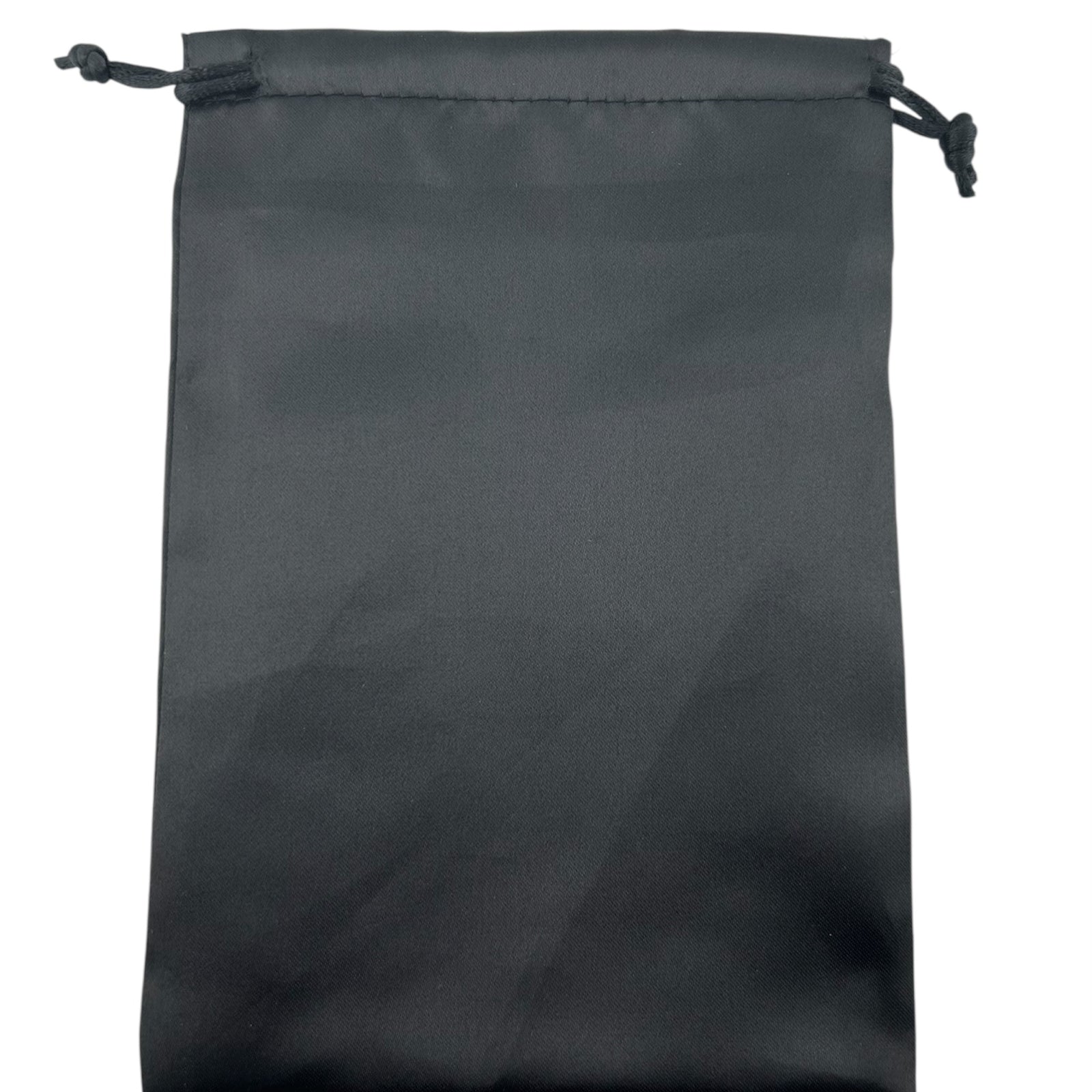 Black satin drawstring pouch 