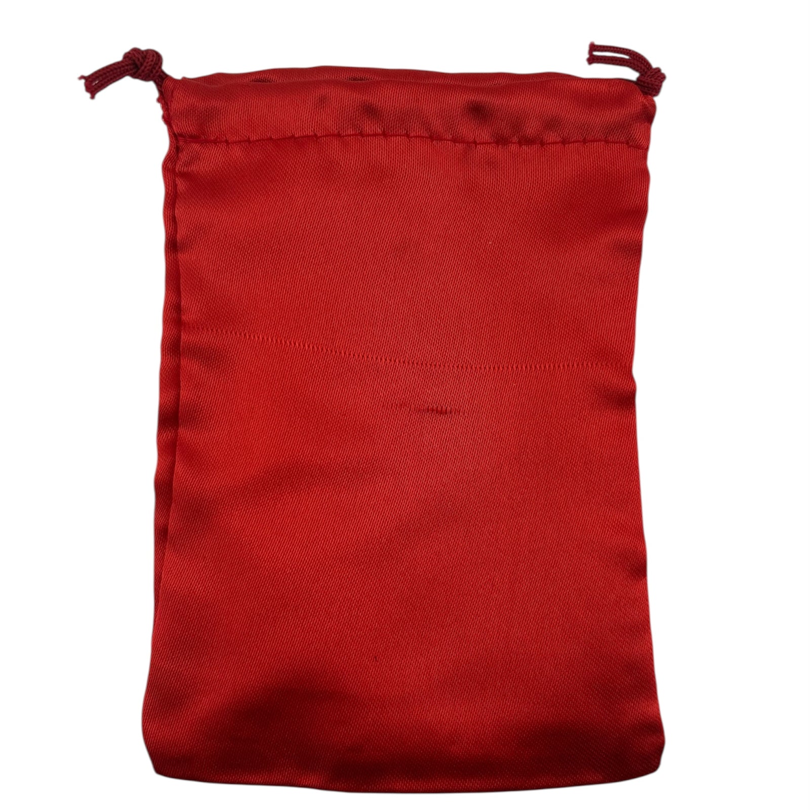 Red satin drawstring pouch 