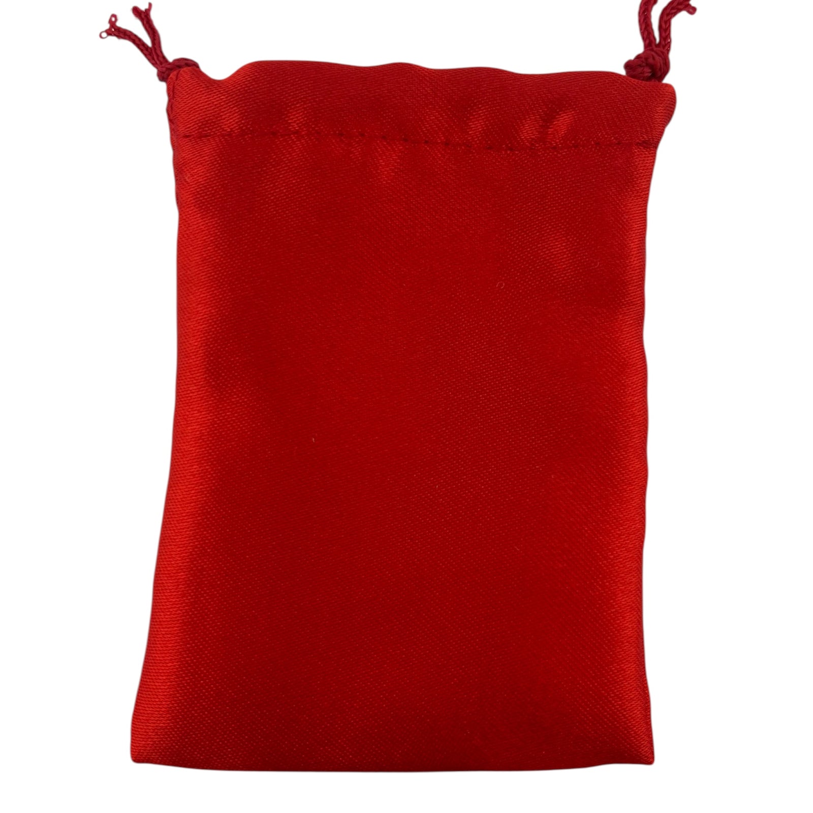 Red satin drawstring pouch 