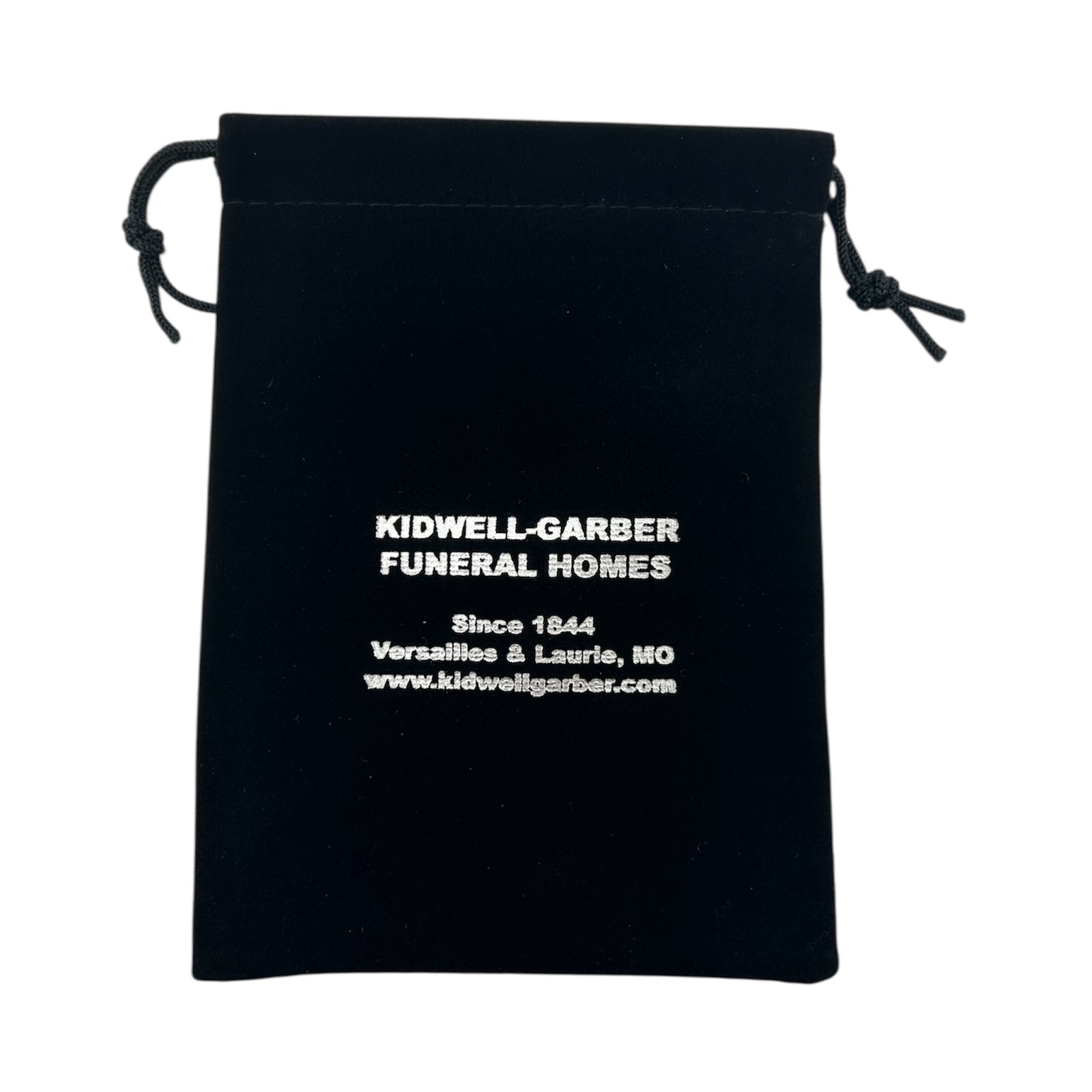 Black drawstring pouch