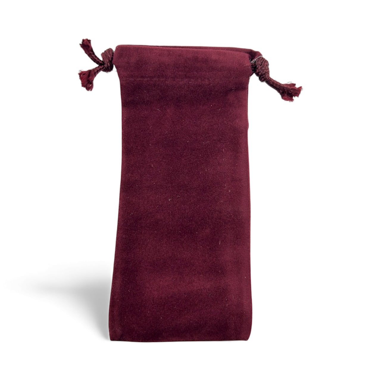 Burgundy Velour drawstring pouch 