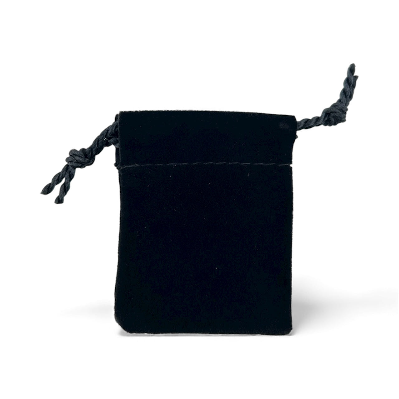 Black velvet drawstring pouch 