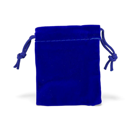 Royal Blue velvet drawstring pouch 
