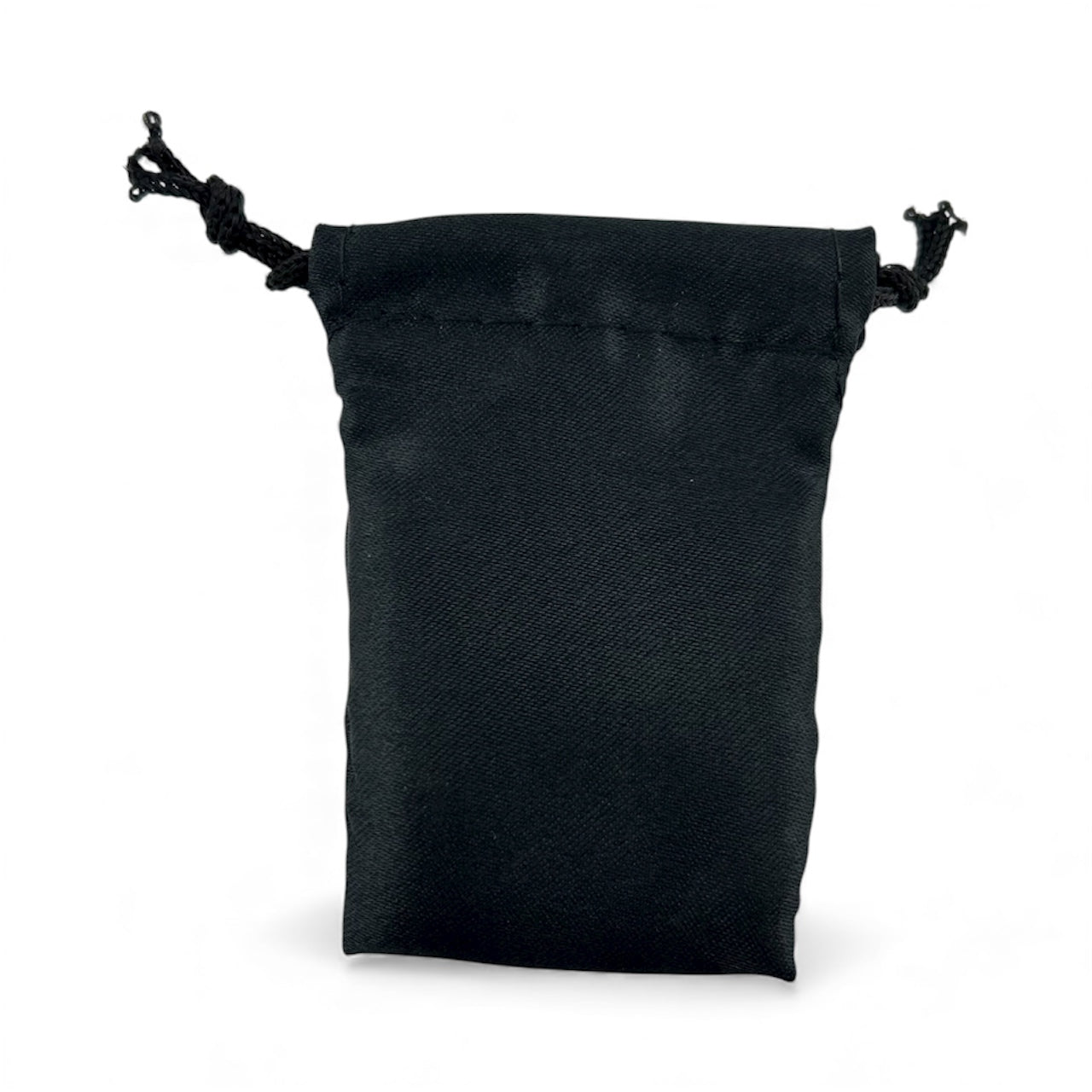 Black Satin drawstring pouch 