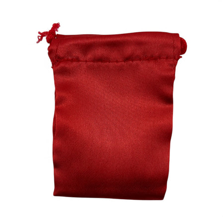 Red Satin drawstring pouch 