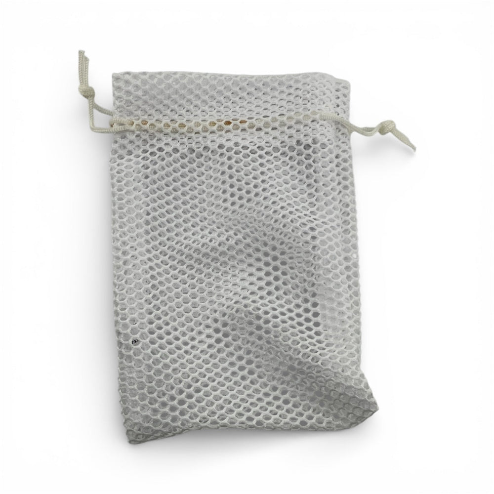 4 x 5 1/2 White Fishnet Drawstring Pouch 
