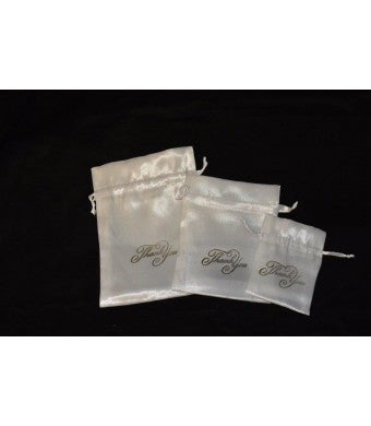 WHITE WEDDING POUCH 3" X 4" (S14)